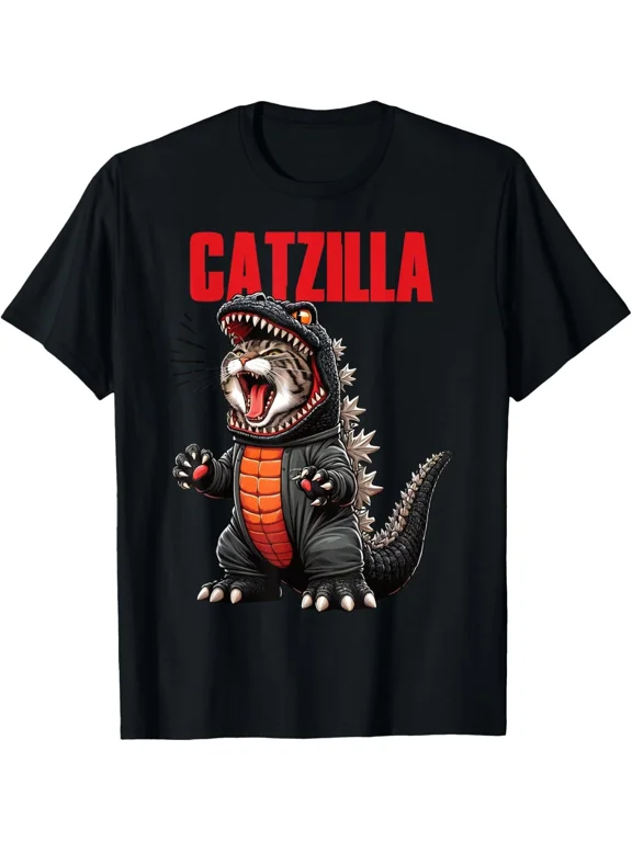 Cute Kitty Catzilla T-Shirt for Cat Moms & Dads