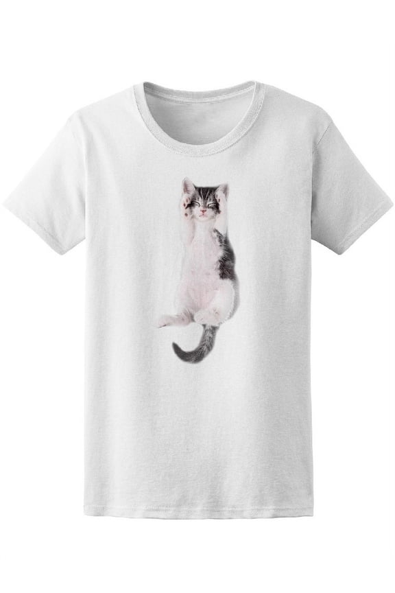Cute Kitty Sleeping, Baby Kitten T-Shirt Women -Image by Shutterstock, Female XX-Large