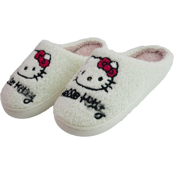 Cute Kitty Slippers For Women Soft Plush Warm Kawaii Cat Slip-On Slippers Cozy Indoor Outdoor Slippers