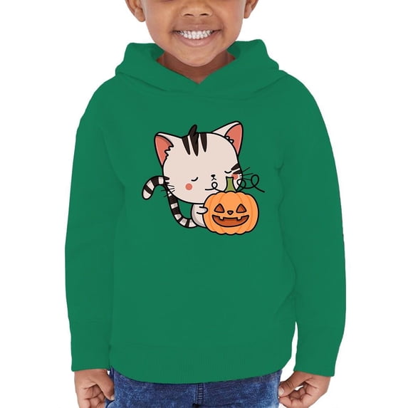 Cute Kittyboo Jack-O-Lantern Hoodie Toddler -Image by Shutterstock, 4 Toddler