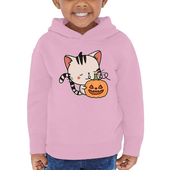 Cute Kittyboo Jack-O-Lantern Hoodie Toddler -Image by Shutterstock, 5 Toddler