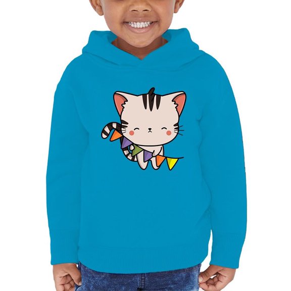 Cute Kittyboo W Colorful Flags Hoodie Toddler -Image by Shutterstock,  5 Toddler