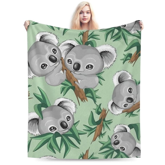 Cute Koala Bed Blanket Ultra Soft Throw Blanket 50x40