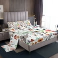 thumbnail image 1 of Cute Koala Bed Sheets Set Mushroom Floral Twin Sheet Set ,Cartoon Animal Sheets Watercolor Flowers Leaves Flat Fitted Sheet,Kawaii Room Decor, 1 of 5