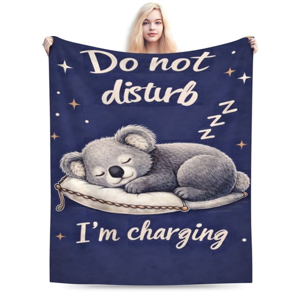 Cute Koala Blanket Sleeping Koala Blanket Koala Lover Gift Soft Cozy Blanket for Couch Bed Birthday Christmas Baby Shower Gift for Kids Girls 50x40