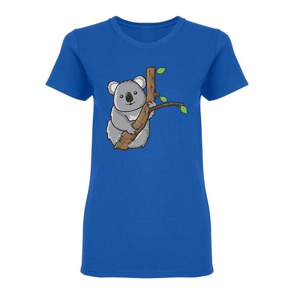 Cute Koala Climbing Trees T-Shirt Women -Image by Shutterstock, Female Medium