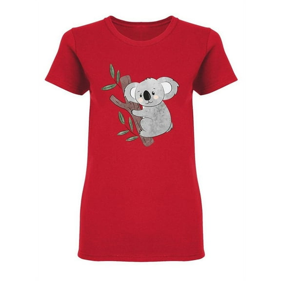 Cute Koala Design T-Shirt Women -Image by Shutterstock, Female Small