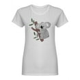 thumbnail image 1 of Cute Koala Design T-Shirt Women -Image by Shutterstock, Female x-Large, 1 of 2