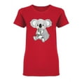 thumbnail image 1 of Cute Koala Eating Eucalyptus T-Shirt Women -Image by Shutterstock, Female XX-Large, 1 of 2