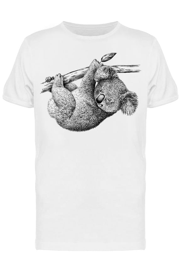 Cute Koala Grabbing A Brunch T-Shirt Men -Image by Shutterstock, Male Large