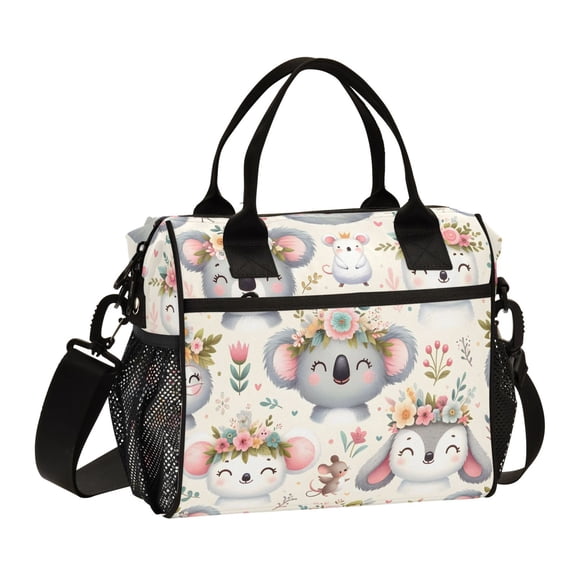 Cute Koala Llama Mouse Lunch Bag Insulated Lunch Box Leakproof Reusable Cooler Tote Adjustable Shoulder Strap for Men Women 9L