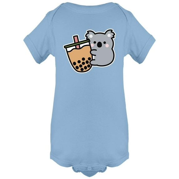 Cute Koala Loves Boba Tea Bodysuit Infant -Image by Shutterstock, Newborn