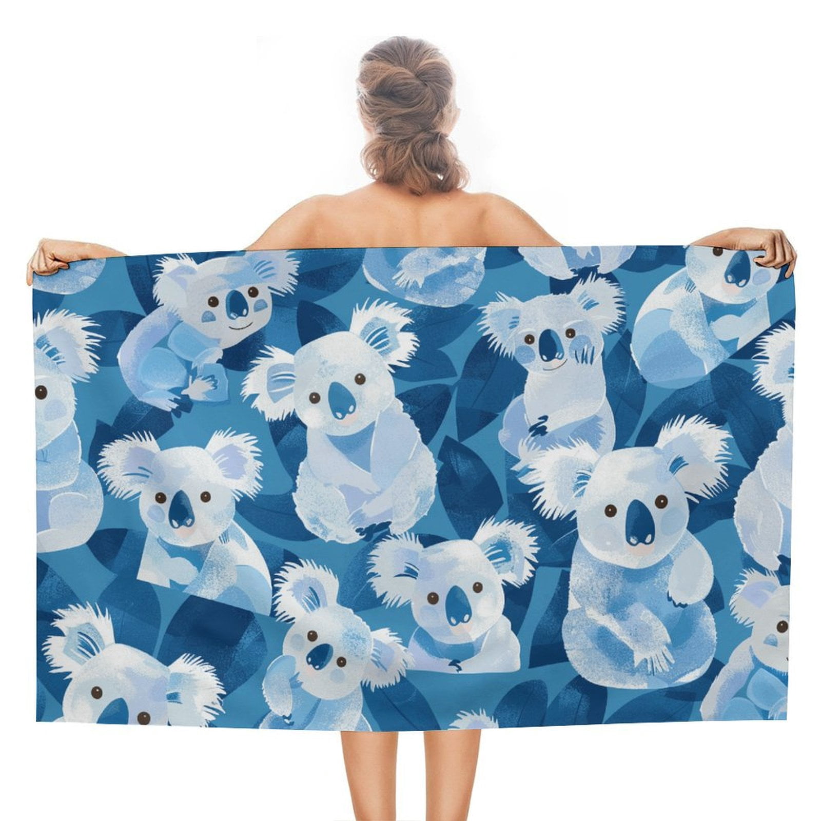 Koala Print Microfiber Beach Towel - 61x31 Inch Quick Dry, Lightweight Towel For Pool, Beach, Camping - View #2