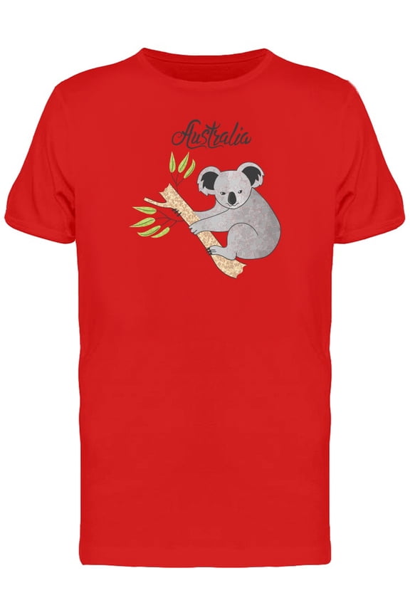 Cute Koala On A Tree Branch T-Shirt Men -Image by Shutterstock, Male Medium