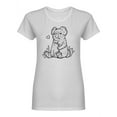 thumbnail image 1 of Cute Koala Outline Design T-Shirt Women -Image by Shutterstock, Female 3X-Large, 1 of 2