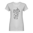 thumbnail image 1 of Cute Koala Outline T-Shirt Women -Image by Shutterstock, Female x-Large, 1 of 2