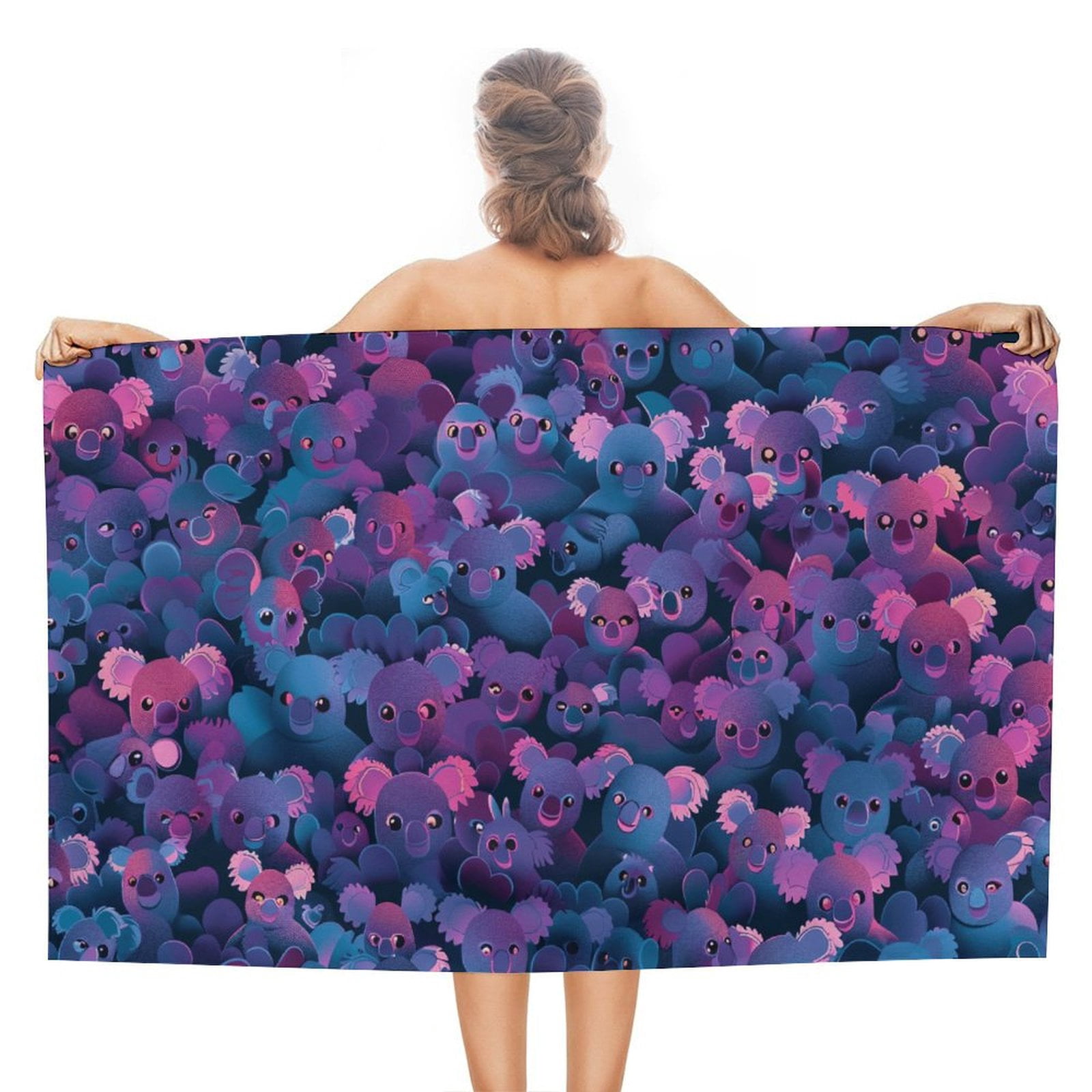 Cute Koala Oversized Beach Towel XL Pool Camping Swim Towels 32''x63'' Soft Blanket Accessories Must Vacation Necessities Adult