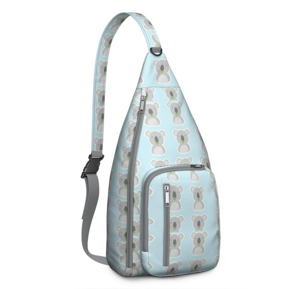 Cute Koala Print Sling Backpack – Lightweight Crossbody Bag for Travel, Hiking & Everyday Use