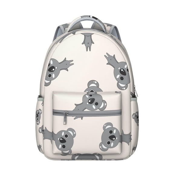 Cute Koala Student Backpack for School Cartoon Animal Pattern Australian Koala Bear Design Print Bookbag for Student