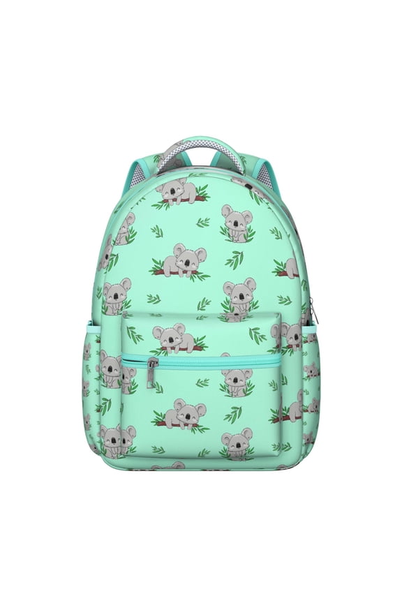 Cute Koala Student Backpack for School Cartoon Animal Pattern Australian Koala Bear Design Print Bookbag for Student