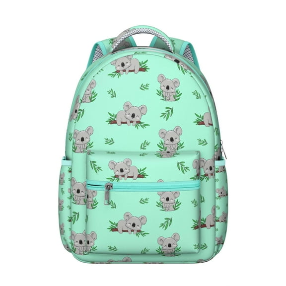 Cute Koala Student Backpack for School Cartoon Animal Pattern Australian Koala Bear Design Print Bookbag for Student