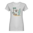 thumbnail image 1 of Cute Koala Surfer T-Shirt Women -Image by Shutterstock, Female x-Large, 1 of 2