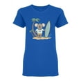 thumbnail image 1 of Cute Koala Surfer Tee Women's -Image by Shutterstock, 1 of 2