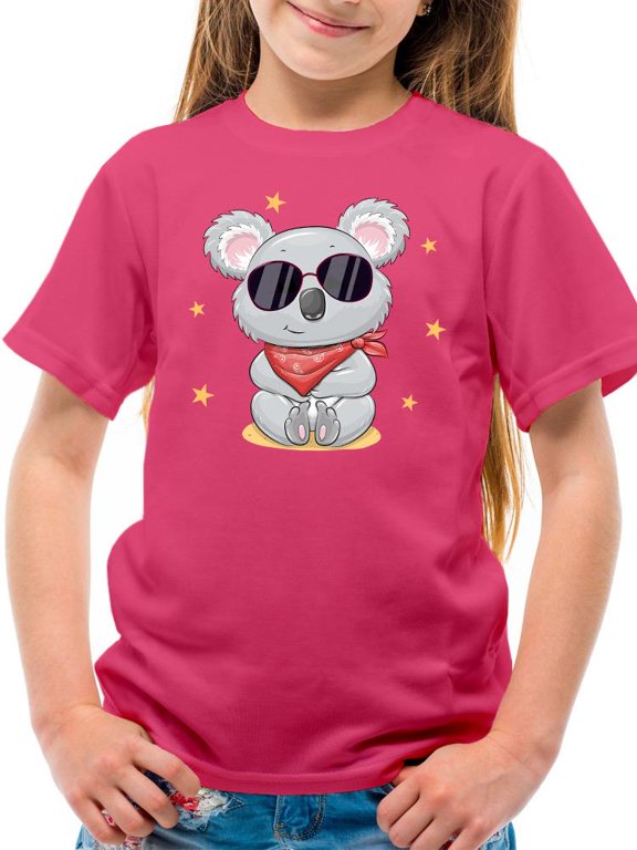 Cute Koala W Red Scarf T-Shirt Juniors -Image by Shutterstock, Small