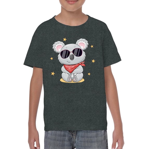 Cute Koala W Red Scarf T-Shirt Juniors -Image by Shutterstock, x-Large
