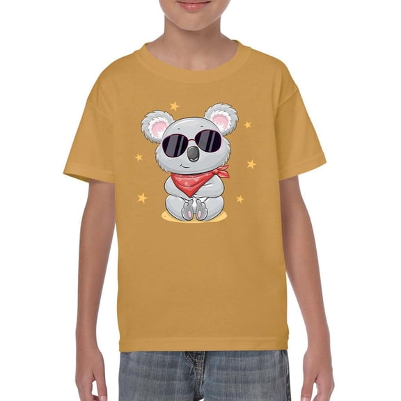 Cute Koala W Red Scarf T-Shirt Juniors -Image by Shutterstock, x-Small