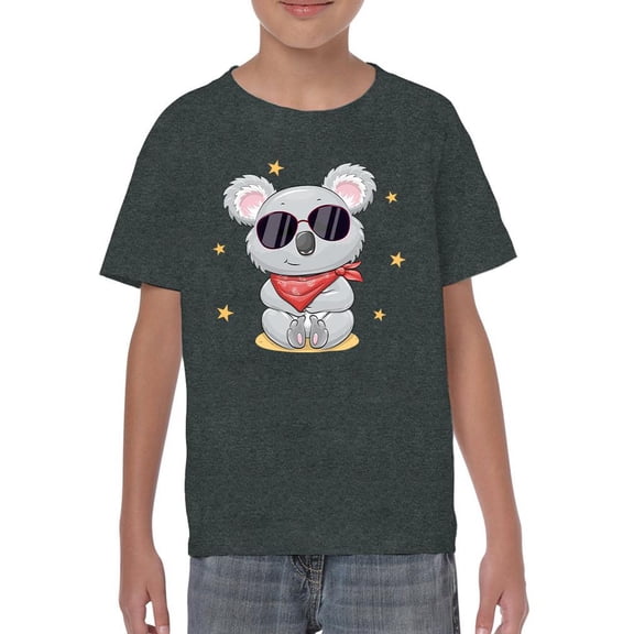Cute  Koala W Red Scarf T-Shirt Juniors -Image by Shutterstock,  x-Small