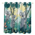 thumbnail image 1 of Cute Koala Window Curtain Panels Grommet Blackout Curtains Blackout Curtains for Living Room, 1 of 7