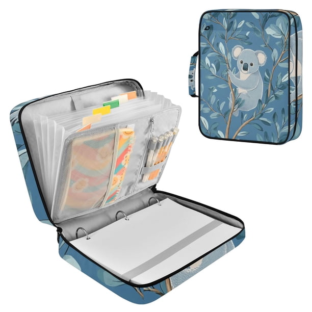 Cute Koala and Eucalyptus Leaves Accordion File Organizer