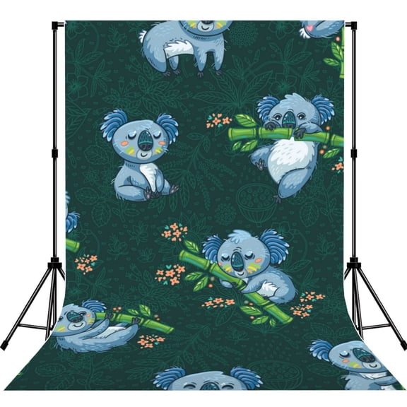 Cute Koalas Tropical Photography Backdrop 5x7Ft Background for Photo Studio Video Recording Birthday Party Wedding Home Decor
