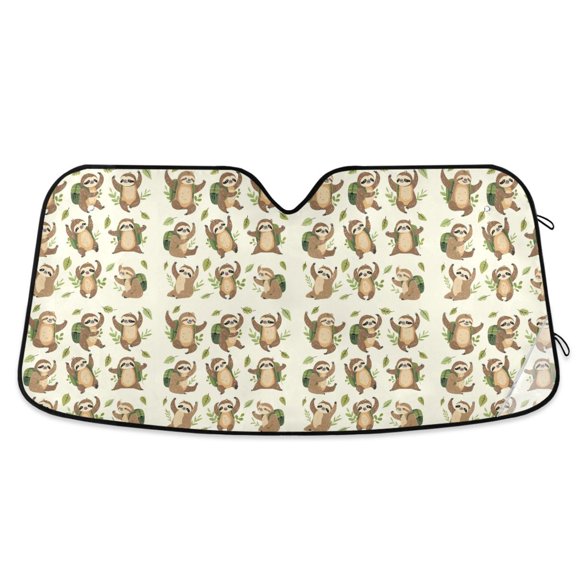 Cute Koalas with Rucksack Car Windshield Sun Shade Foldable Car Front Window Visor Heat and UV Protection 55x27.6