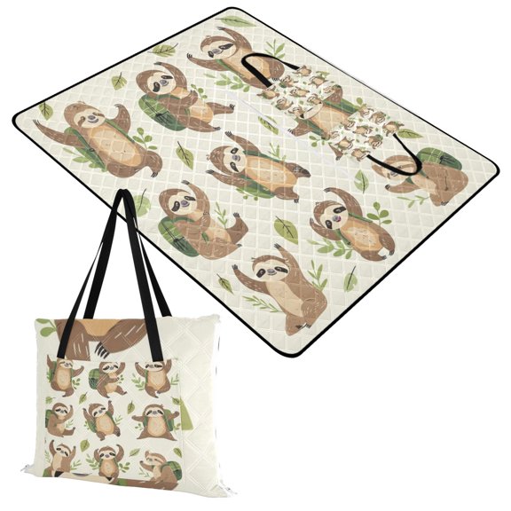Cute Koalas with Rucksack Extra Large Picnic Beach Blanket Waterproof Sand Proof Portable Outdoor Mat 60x80