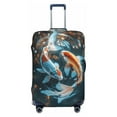 thumbnail image 1 of Cute Koi Fish Serenity Luggage Cover Anti Scratch, Elastic Suitcase Protector Suitcase Covers for Luggage Fits 18-32 Inch Luggage, 1 of 5