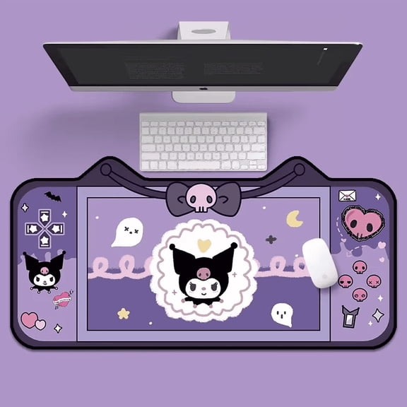 Cute Kuromi MousePad Oversized Mouse Pad Cartoon Keyboard Pad Kawaii Desk Pad Desktop Decoration