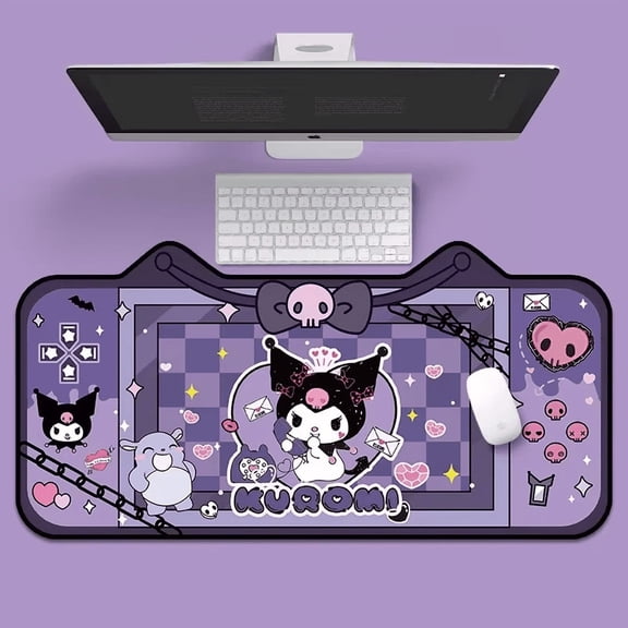Cute Kuromi MousePad Oversized Mouse Pad Cartoon Keyboard Pad Kawaii Desk Pad Desktop Decoration