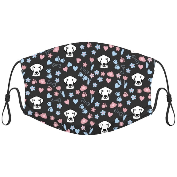 Cute Kuvasz Dog Graphic Printed Cloth Face Masks Reusable Washable Adjustable for Child (1 PCS)