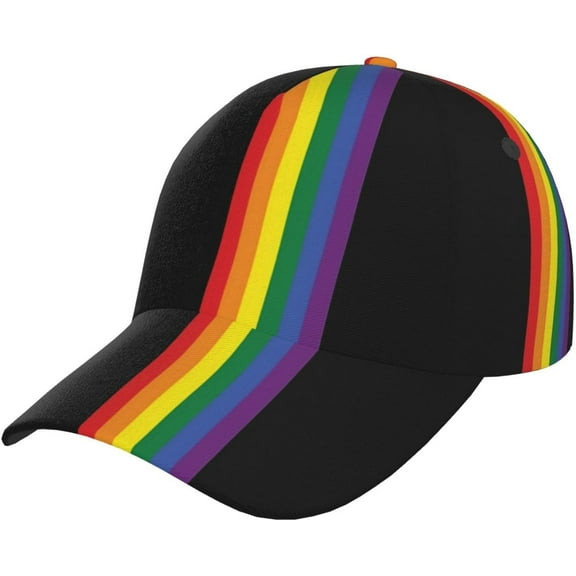 Cute LGBT Gay Pride Hats for Men Women Rainbow Baseball Cap Adjustable LGBT Baseball Hats Unisex