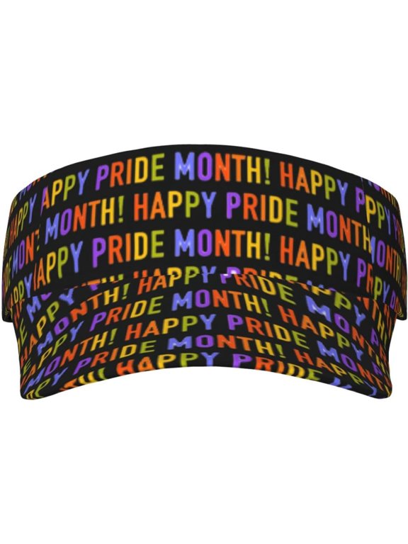 Cute LGBT Hats LGBT Gay Pride Sports Sun Visor Hats Adjustable Rainbow Visor Cap for Men Women