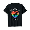 thumbnail image 1 of Cute LGBTQ Animal Rescue Dog Shelter Rescue Is Love T-Shirt, 1 of 5