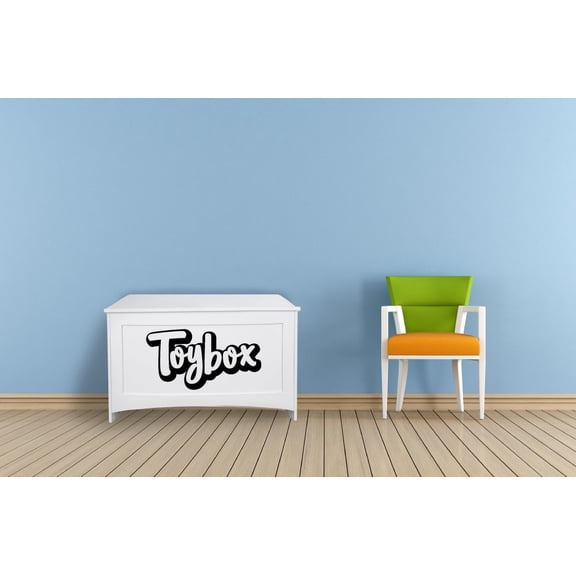 Cute Labels Toy Chest Toy Box Toys Label Sticker Art Decal for Kids Room Playroom Playground Playhouse Nursery Kindergarten House Fun Home Decor Stickers Wall Art Vinyl Decoration Size (8x10 inch)