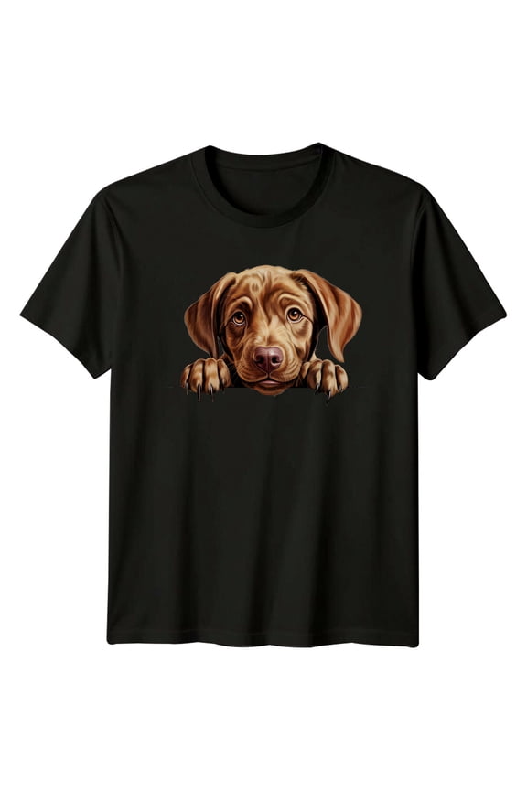 Cute Labrador Dog Peek A Boo Pet Lover T-Shirt All Size S-5Xl