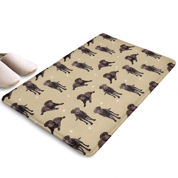 Cute Labrador Flannel Non Slip Door Rugs,Washable Door Mats Indoor,Decorative Door Mats,Dirt-Resistant and Absorbent Doormat for Entrance,Bedroom,Kitchen,Bathroom,23.5x16in(60x40cm)