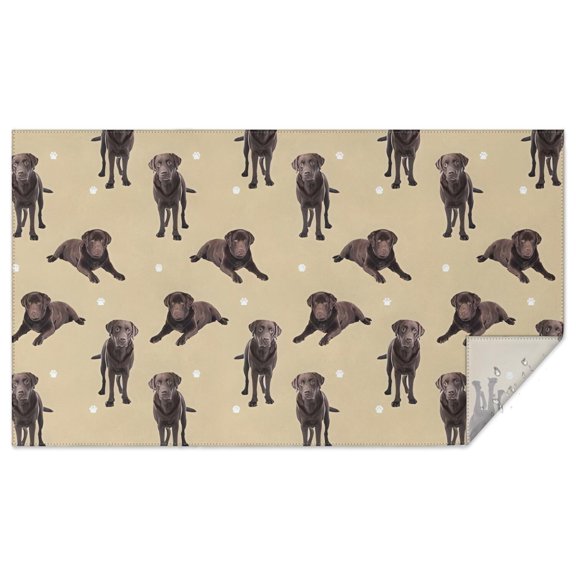 Cute Labrador Rectangle Tablecloth 60"x102",Waterproof Polyester Rectangle Table Cloth, Wipeable Spillproof Polyester Tablecloth for Dining, Camping, Indoor and Outdoor