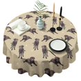 thumbnail image 1 of Cute Labrador Round Tablecloth 60"x60",Wrinkle Wipeable Table Cloth for Kitchen Dining Room Picnic Patio Party, 1 of 6