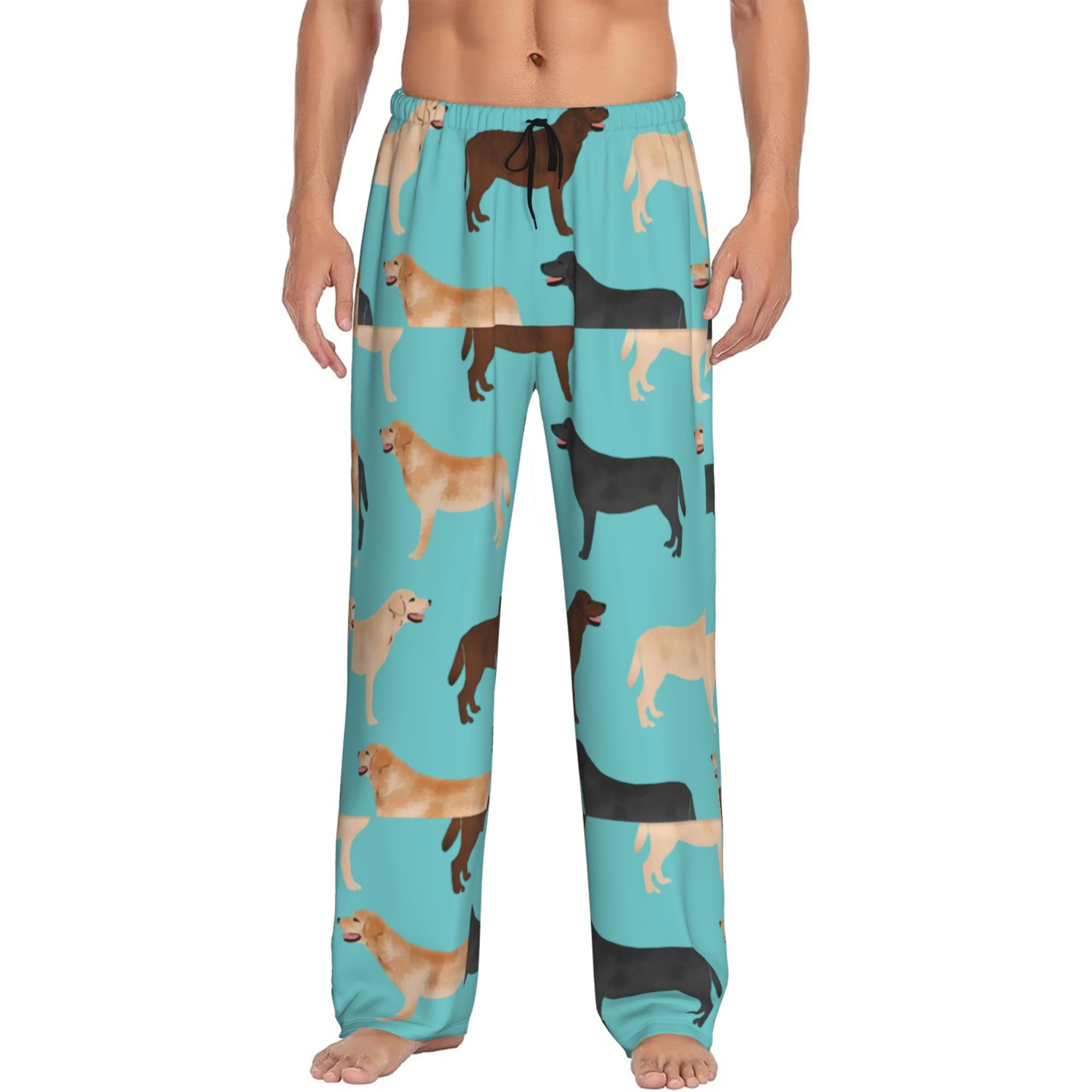 Cute Labradors Yellow Chocolate Black Lab Pet Dogs Men S Pajama Pants Soft Lounge Pajama Pants Walmart