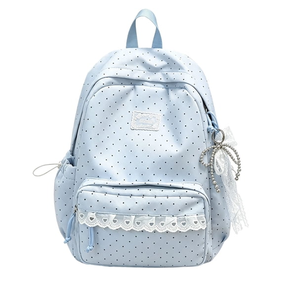 Cute Lace Backpack, Coquette Aesthetic Backpack Large Laptop Daypack Kawaii Supplie with Bow Accessories